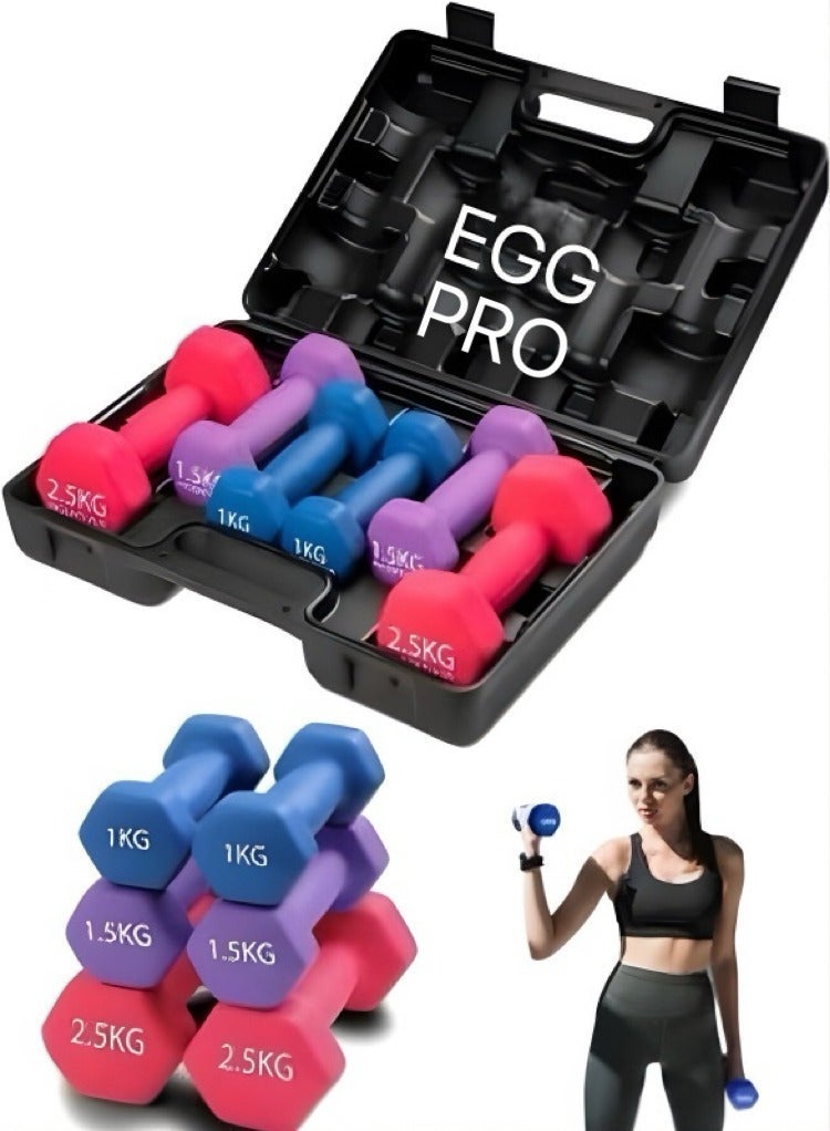 البيض برو طقم دمبل 10 كجم متعدد الألوان حقيبة دمبل وأوزان من EGG - Image 1